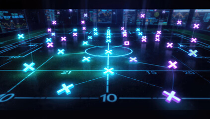 Futuristic Football Field Strategy