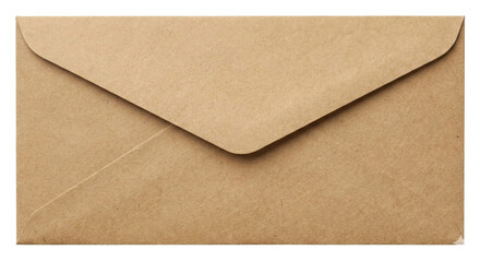 Brown kraft paper closed mailing envelope