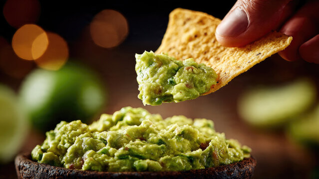 Guacamole with Tortilla Chips - Powered by Adobe
