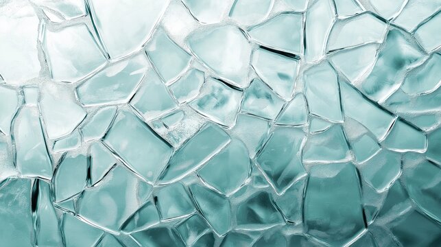 Abstract background of sharp broken ice shards arranged in a chaotic crystalline pattern.
