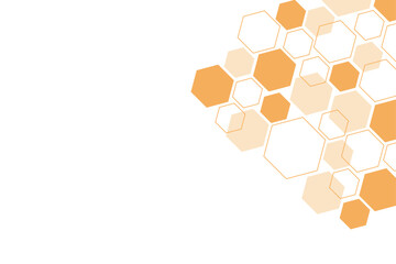 Abstract hexagon frame for futuristic banner template. Technology background design