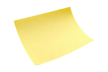 A bright yellow sticky note sheet for quick notes and reminders