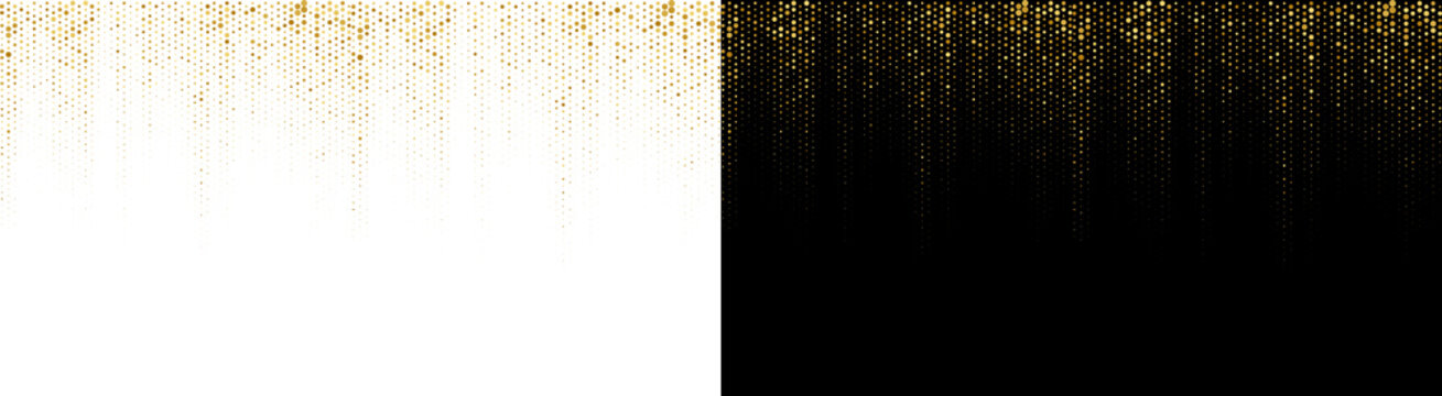 PNG image of&nbsp;Abstract golden glitter particles cascade downwards against a deep creating a luxurious digital rain effect for celebration banners on transparent background