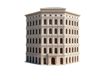 A classic multi-story building with ornate windows and elegant architectural design