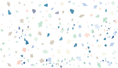 Bright colorful confetti vector seamless pattern decoration on white background for birthday celebration design
