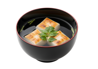 Authentic Japanese Ozoni Soup with Toasted Mochi Rice Cakes for New Year Celebration