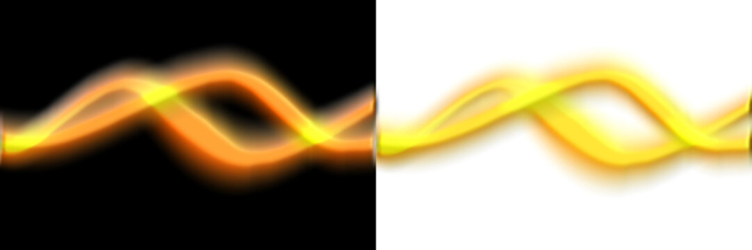 Fluid Simulation Comparison &ndash; Twisting Waveforms in High-Contrast Render Styles