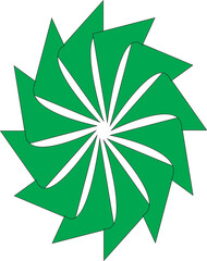 Obraz premium abstract green star wheel