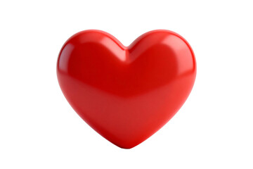 Fototapeta premium A bright red heart shape symbol representing love and affection