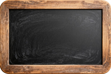 Vintage wooden framed blackboard for educational purposes