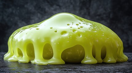 Yellow goo dripping from a blob