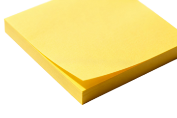 Close-up view of yellow sticky note paper for notes