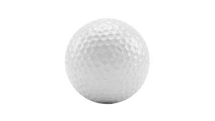 White golf ball with dimpled texture isolated on black background sport