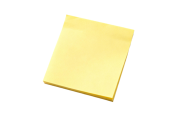 A single yellow sticky note for quick notes and reminders