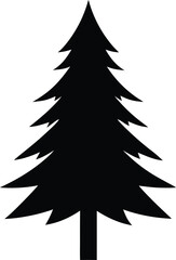 Obraz premium pine tree silhouette vector icon