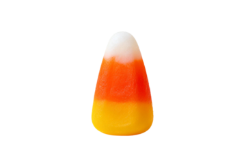 A single colorful candy corn for Halloween celebration