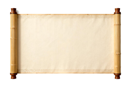 Ancient traditional Chinese scroll with blank paper for writing