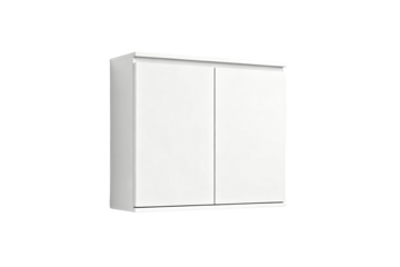 White double door wall-mounted storage cabinet for home use