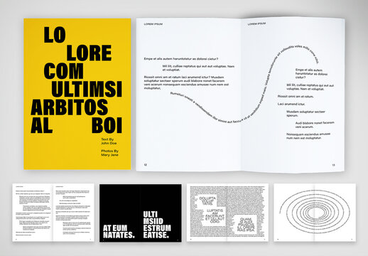 Experimental Typography Brochure Template