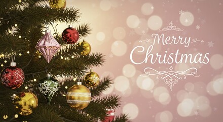 Christmas Tree Decorations Festive Holiday Season Celebration.