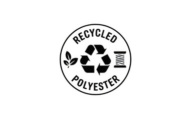 Recycled polyester icon showing sustainability and textile material. 3d illustration. PNG with transparent background