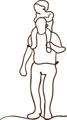 A heartwarming illustration of Father’s Day showing the love between a father and child. A sweet, simple artwork symbolizing family bond, care, and appreciation.