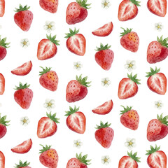 Watercolor-style strawberry illustration／苺