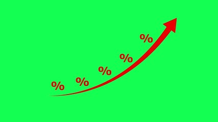 Profit high growth percent icon, stocks, financial, Interest rate and dividend concept. Abstract neon business concept chart icon animation background.12 month increased graph