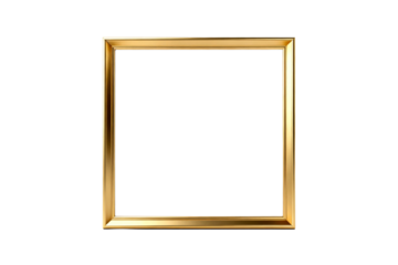 A golden square frame for displaying artwork or photos