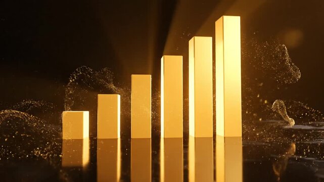Golden Growth - A Visual Representation of Success and Progress.