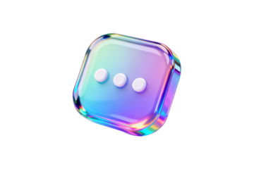 Colorful gradient three - dot icon with modern design
