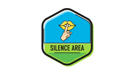 Silence Zone Symbol Illustrating A Quiet Space For Peace and Concentration Only