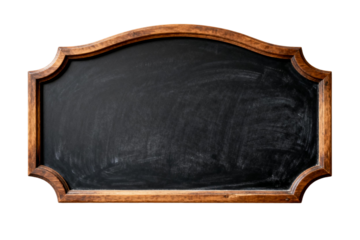 Vintage wooden framed blackboard for writing or displaying messages