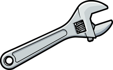 Obraz premium Metal Adjustable Wrench Tool for Repair and Maintenance