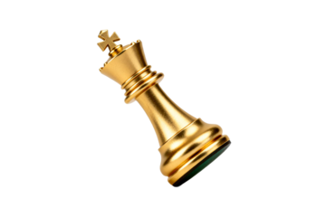 Golden chess king piece representing strategic thinking in games