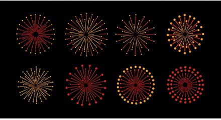 Vibrant Fireworks Display Illuminating the Night Sky with Explosions of Color and Light.