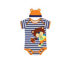 bodysuit with cap cartoon vector