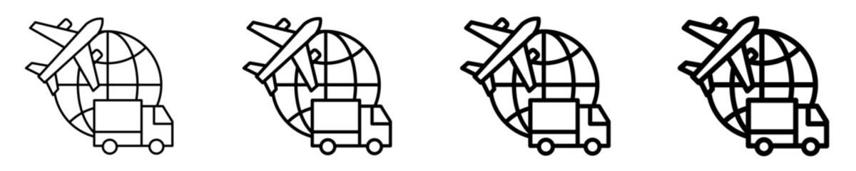 Global Shipping  Icon Set Different Style Collection