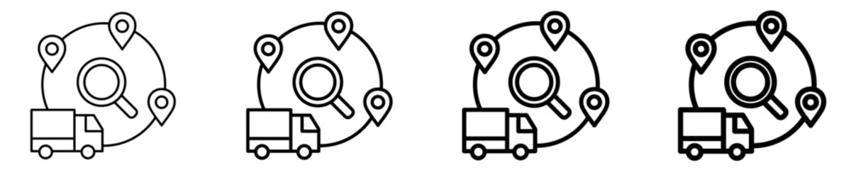 Shipment Tracking  Icon Set Different Style Collection