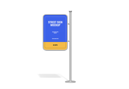City Street Sign Mockup Template