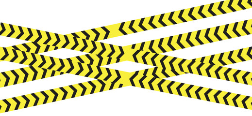 Danger and stop icon set. Black and yellow striped tape, warning signs, cautionary barriers, stop and danger labels, risk and alert icon in eps 10.
