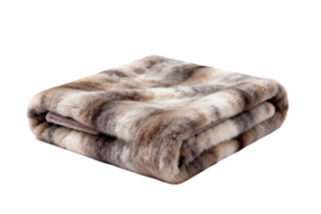 Soft and cozy faux fur blanket with stylish pattern