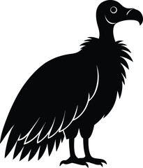 Fototapeta premium vulture black silhouette vector icon