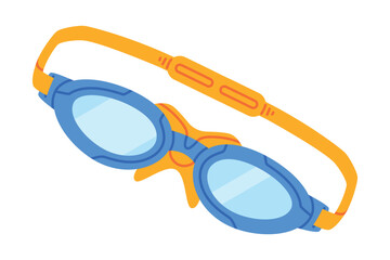 Swimming Mask and Goggles for Diving Underwater Vector Illustration