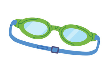 Swimming Mask and Goggles for Diving Underwater Vector Illustration