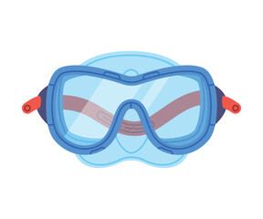 Swimming Mask and Goggles for Diving Underwater Vector Illustration