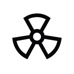 Fototapeta premium nuclear, symbol, atomic, radiation, energy, warning, hazard, science, power, minimal, flat, outline,
