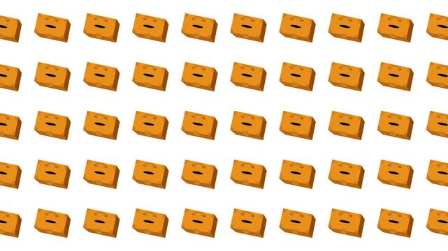 Many cartoonlike bagel icons on a white background pattern. Perfect for designing foodrelated branding, websites, and marketing materials.