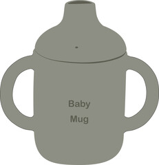 Mug for baby feeding icon 