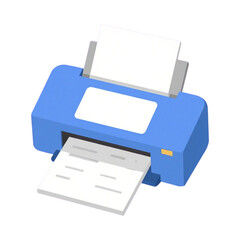 Simple Blue Office Inkjet Printer